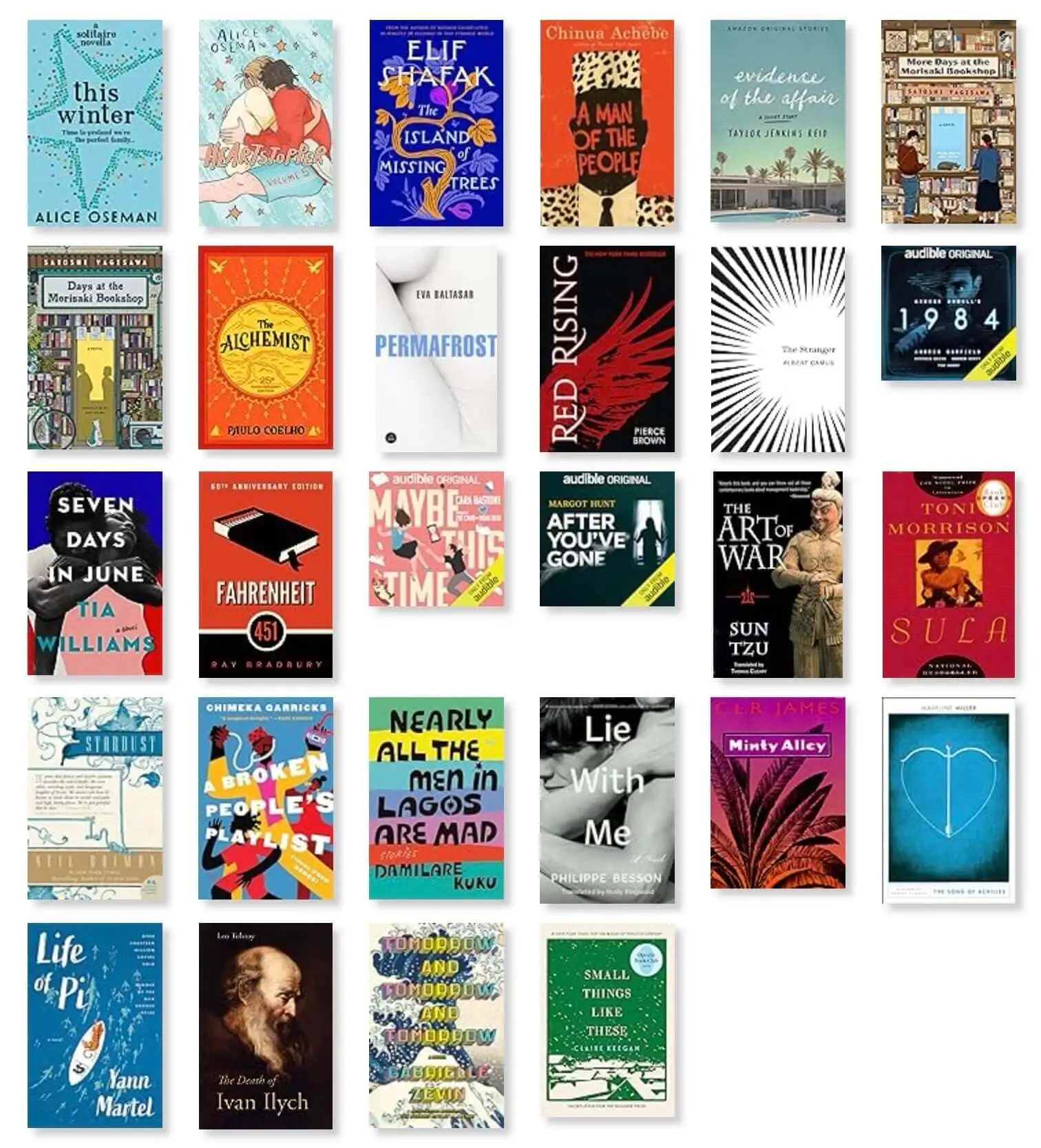 A collage of the book covers of all the books I read in 2024