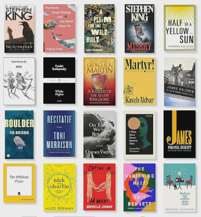 A collage of the book covers of all the books I read in 2025